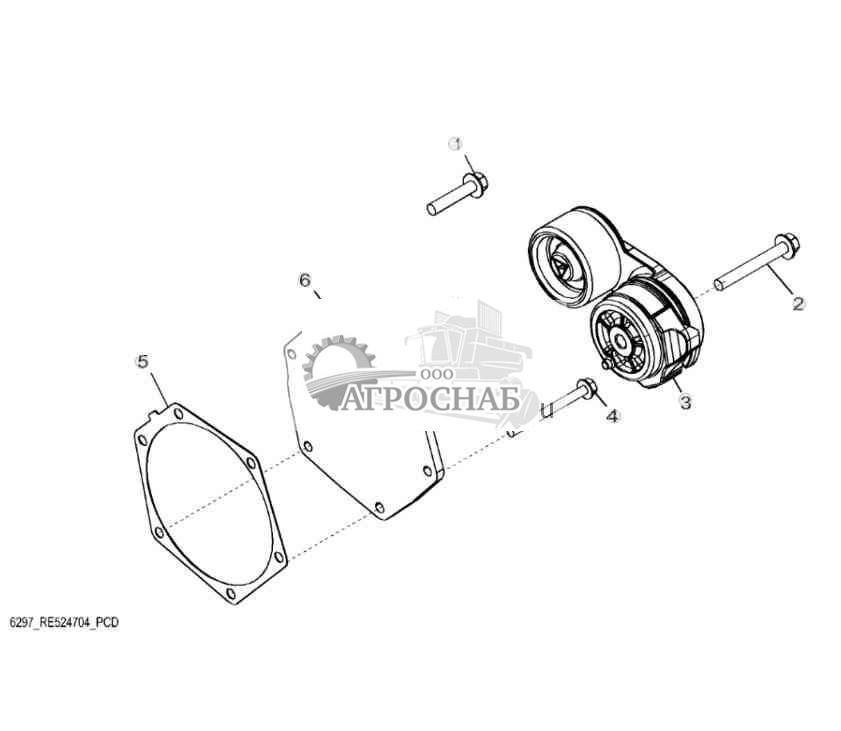 6297 Крепление генератора пер. тока 